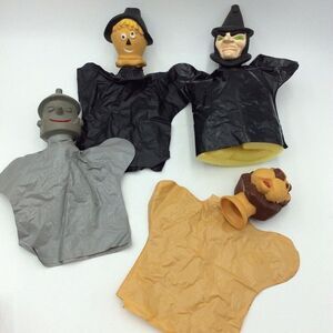 Vintage Wizard of Oz Warner Brothers Seven Arts Rubber Puppets Plastic Lot 4